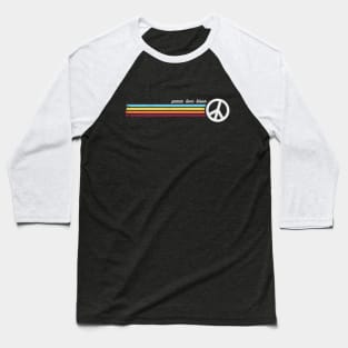 Peace Love Bison Baseball T-Shirt